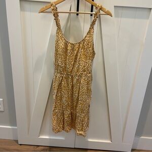 Banana Republic Mustard and Cream Patterned Dress size M